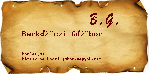 Barkóczi Gábor névjegykártya