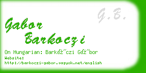 gabor barkoczi business card
